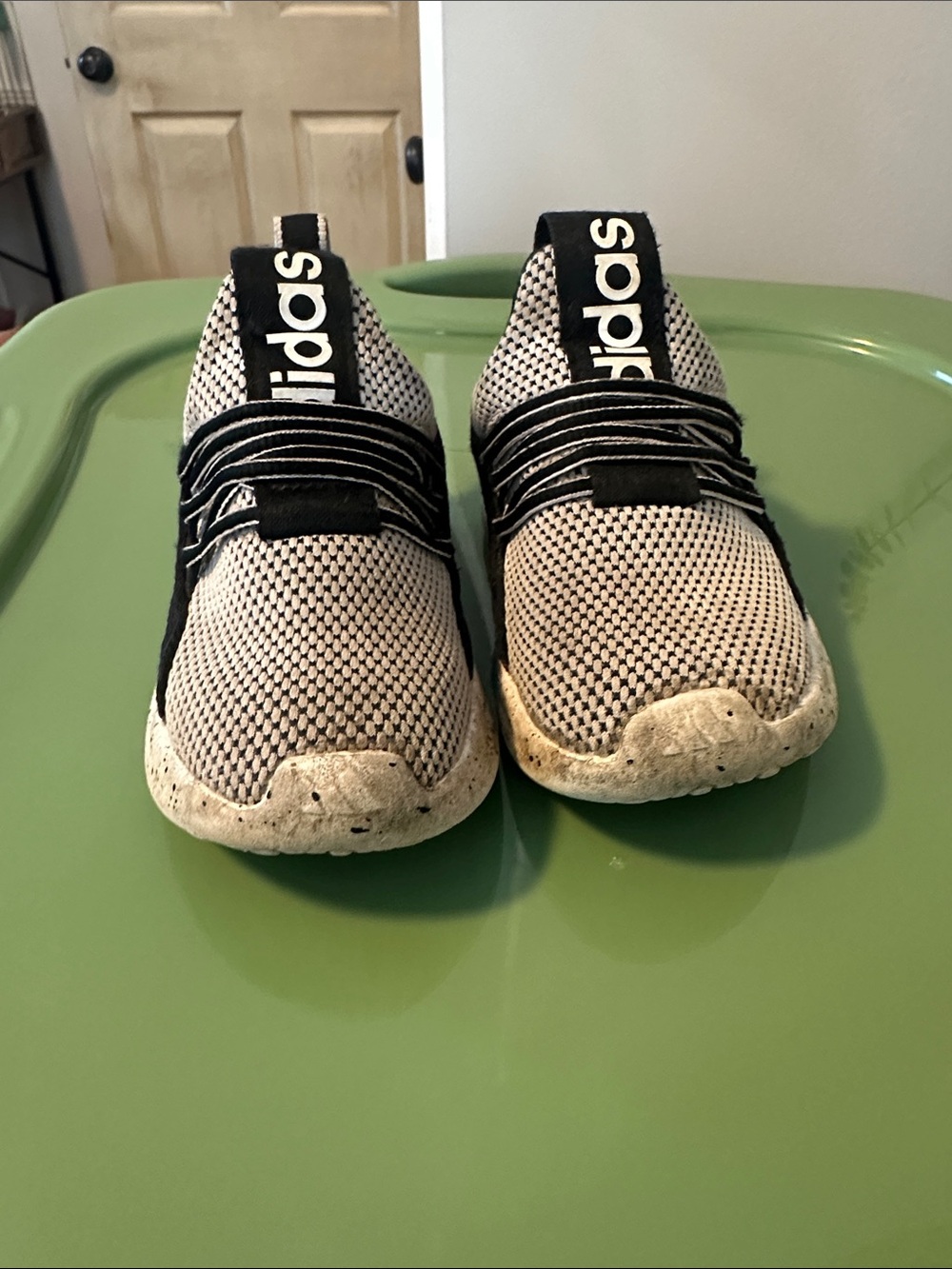 adidas Kids Knit Slip-On Sneakers - Black & Cream